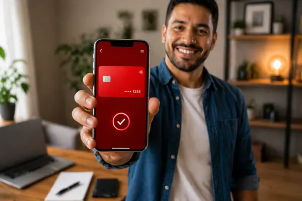 Cartão de crédito digital no celular disponível