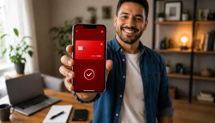 Cartão de crédito digital no celular disponível