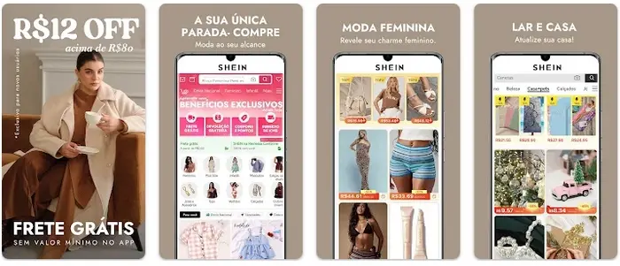 Teste grátis da Shein