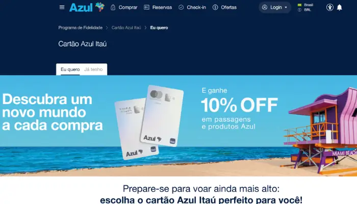 Cartão Tudo Azul