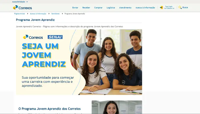 Correios Jovem Aprendiz 2026