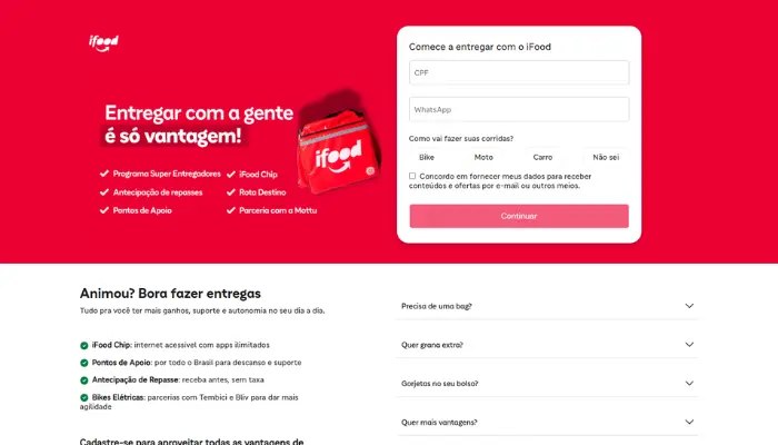 Como ser entregador iFood e fazer cadastro com segurança
