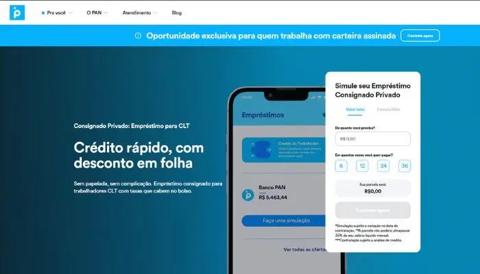 Como solicitar o empréstimo Banco Pan