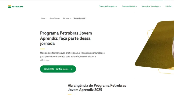 Jovem Aprendiz Petrobras 2026: vagas, cursos, requisitos e inscrição oficial
